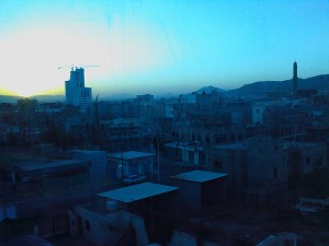 Sunrise in Sana'a, the capital of Yemen