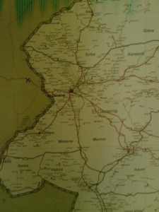 Map of West Darfur, in West Central Sudan